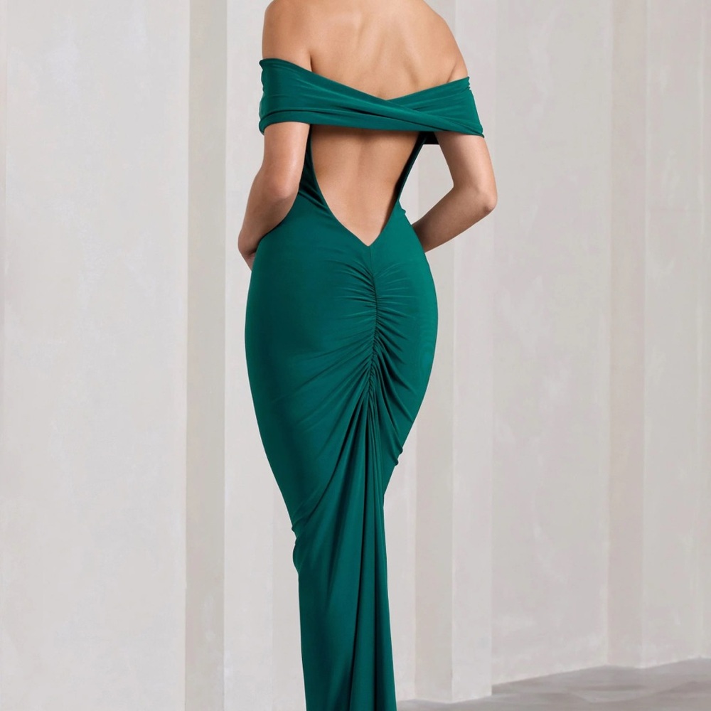 Club L London Teal Backless Dress